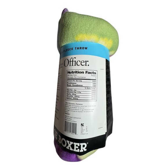 Joe Boxer Oversized Fleece Throw Blanket 50" x 70" Lightweight Polyester Tie-Dye - Picture 3 of 8